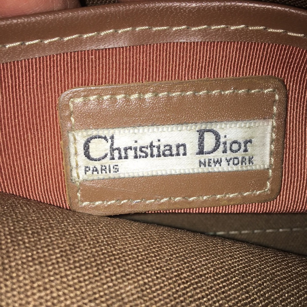 Vintage Christian Dior Honeycomb Monogram Leather Toiletry Clutch - Picture 9 of 9
